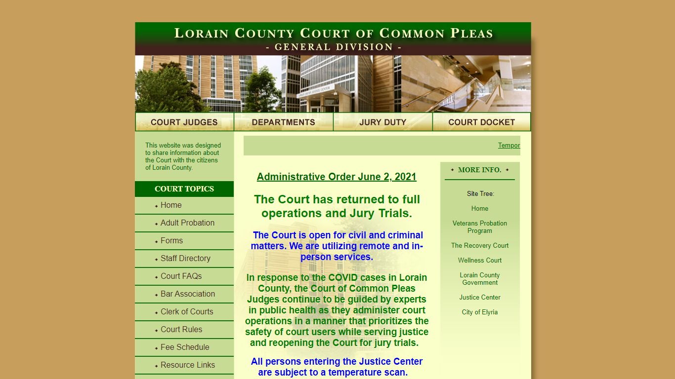 Lorain County Court of Common Pleas - Home Page